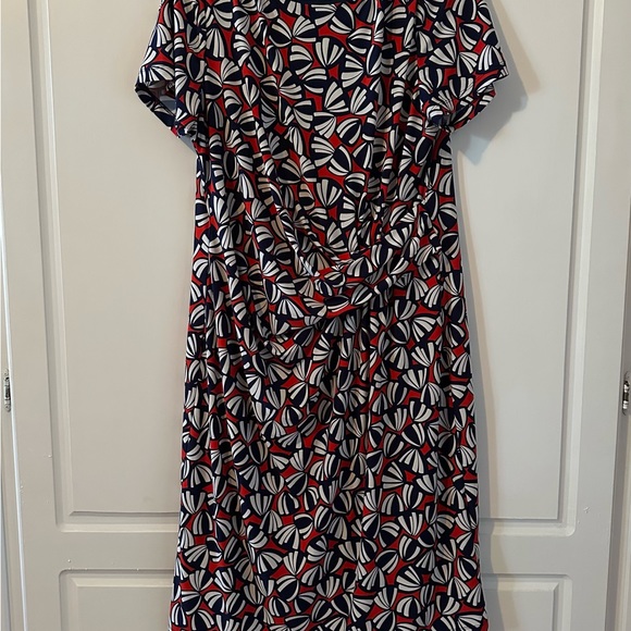 Anne Klein Abstract Flower Dress, Size 16 - Picture 2 of 4